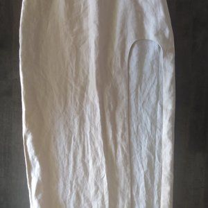 Zara Cut-out Linen Mini Skirt